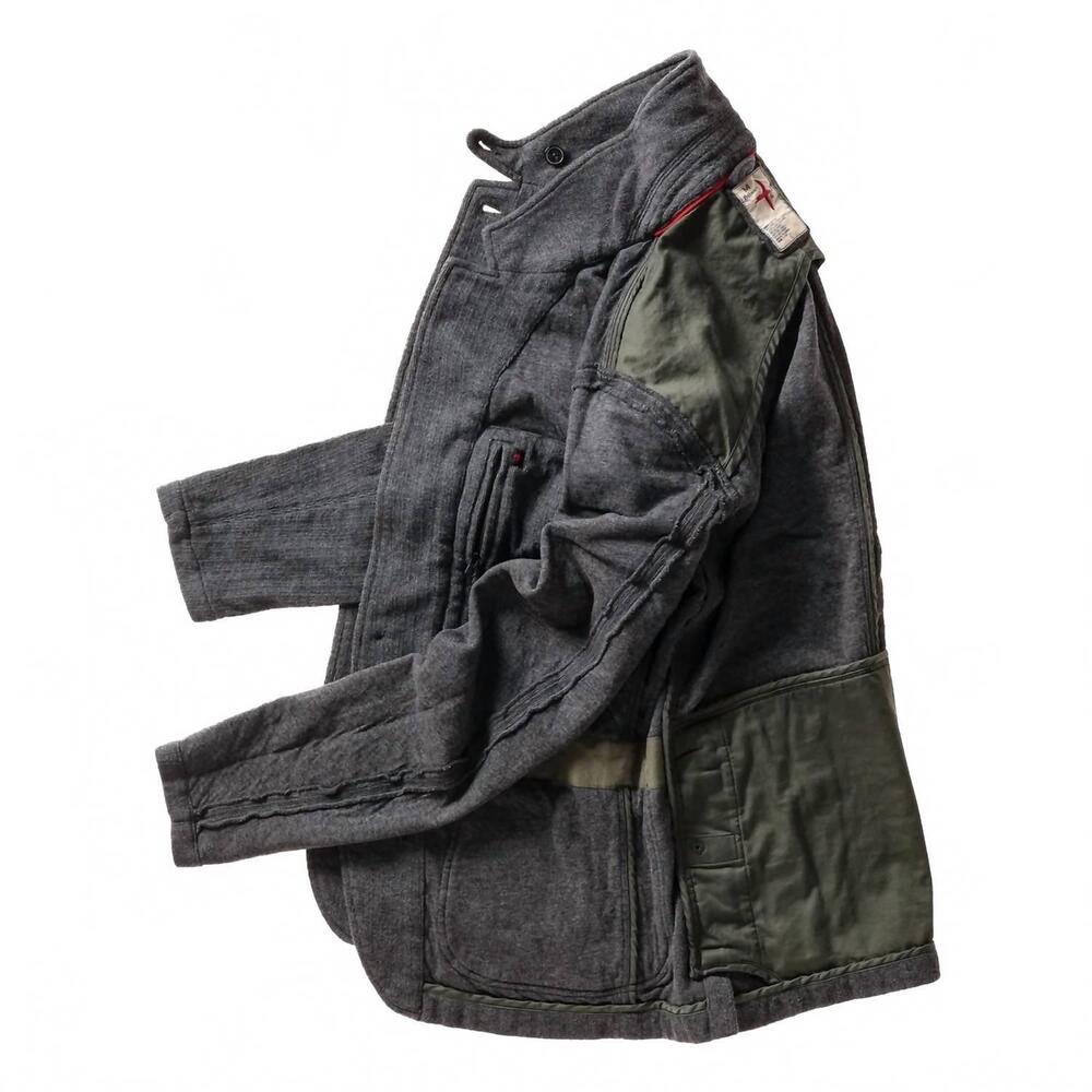 NEW RELWEN men's sweatshirt trap blazer in dark grey heather - Picture 3 of 3